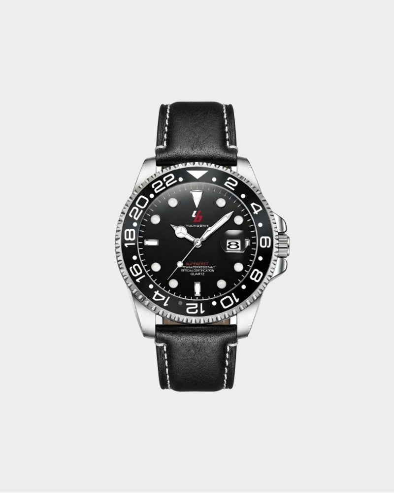 YOUNGBRIT® WINDSOR - LEATHER/BLACK