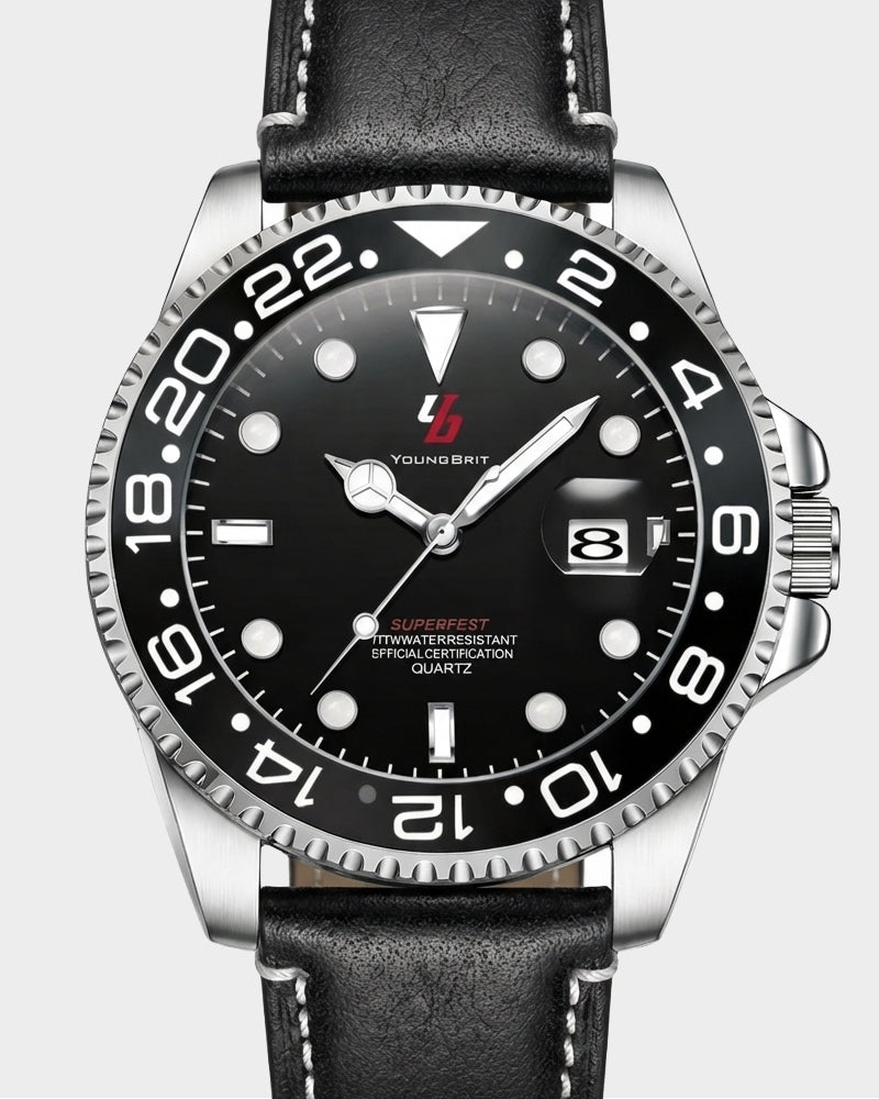 YOUNGBRIT® WINDSOR - LEATHER/BLACK