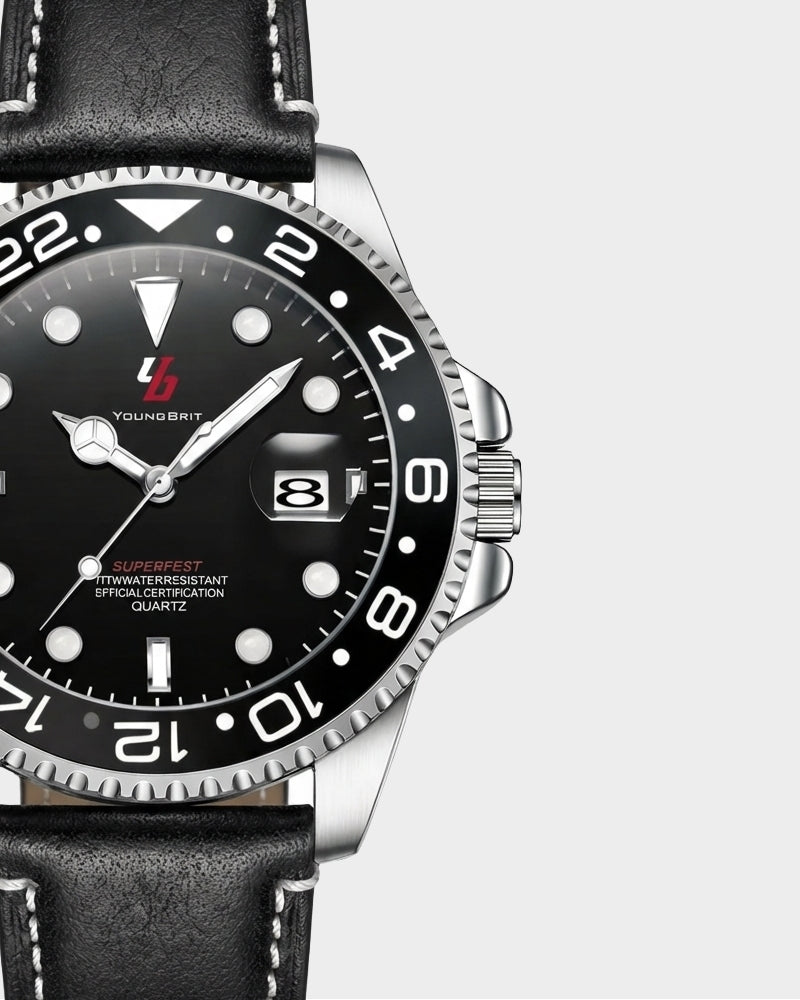 YOUNGBRIT® WINDSOR - LEATHER/BLACK