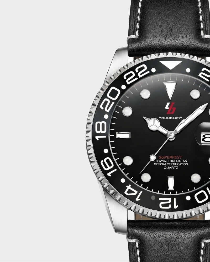 YOUNGBRIT® WINDSOR - LEATHER/BLACK