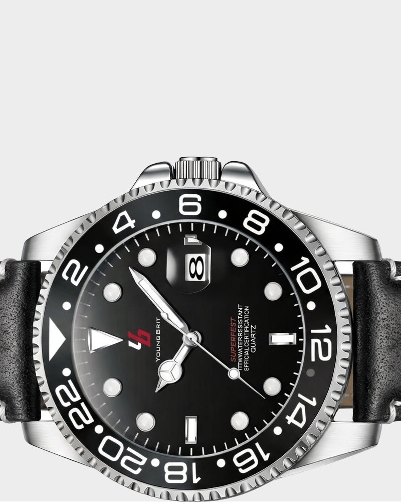 YOUNGBRIT® WINDSOR - LEATHER/BLACK