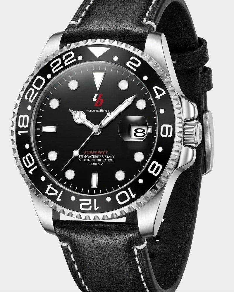 YOUNGBRIT® WINDSOR - LEATHER/BLACK