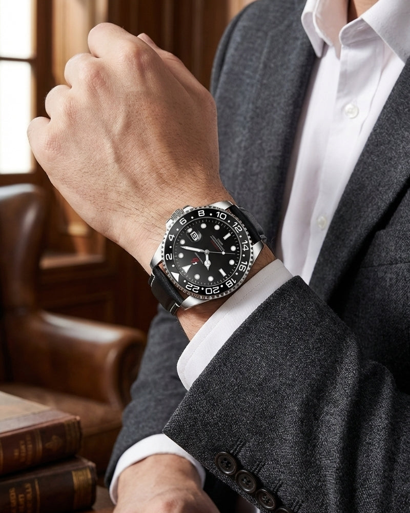 YOUNGBRIT® WINDSOR - LEATHER/BLACK