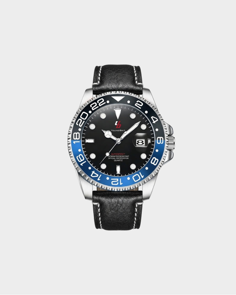 YOUNGBRIT® WINDSOR - LEATHER BLUE/BLACK