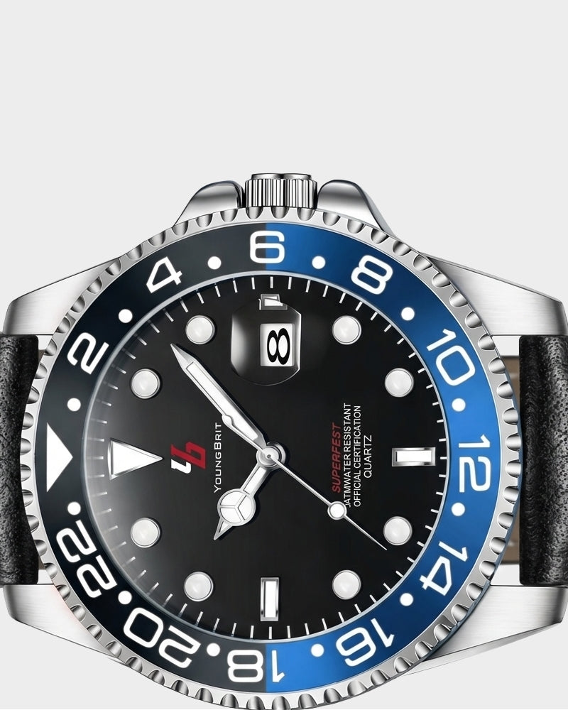 YOUNGBRIT® WINDSOR - LEATHER BLUE/BLACK