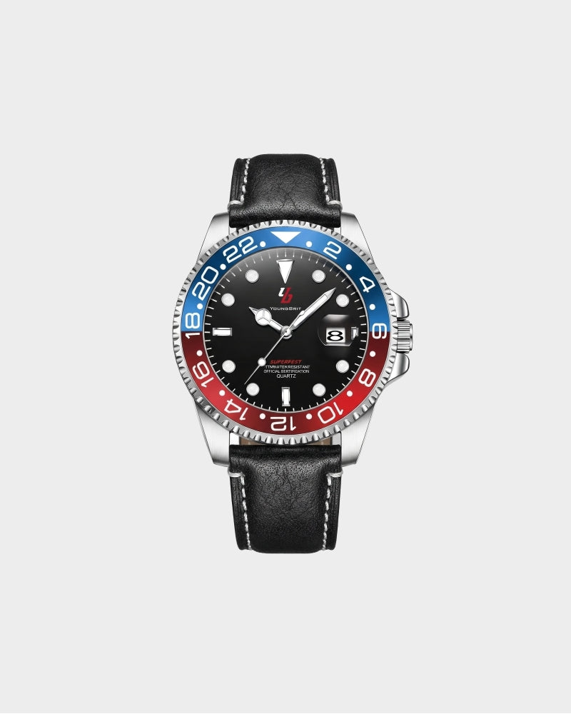 YOUNGBRIT® WINDSOR - LEATHER BLUE/RED