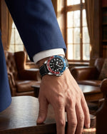 Load image into Gallery viewer, YOUNGBRIT® WINDSOR - LEATHER BLUE/RED