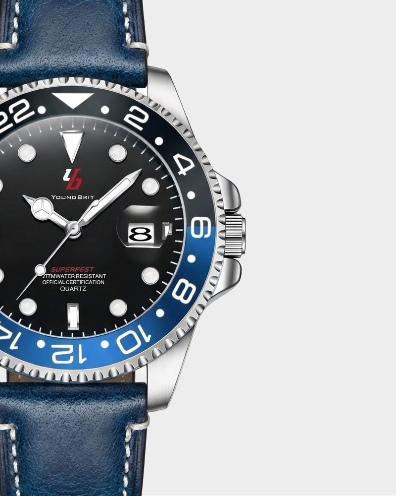 YOUNGBRIT® WINDSOR - LEATHER/BLUE