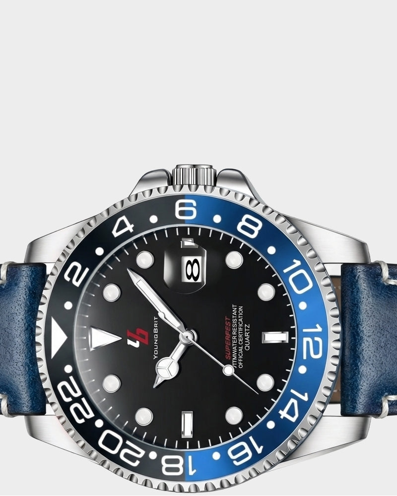 YOUNGBRIT® WINDSOR - LEATHER/BLUE