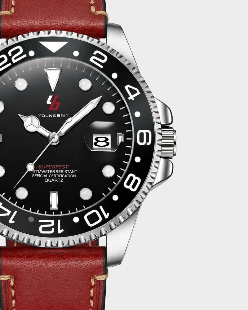 YOUNGBRIT® WINDSOR - LEATHER/RED