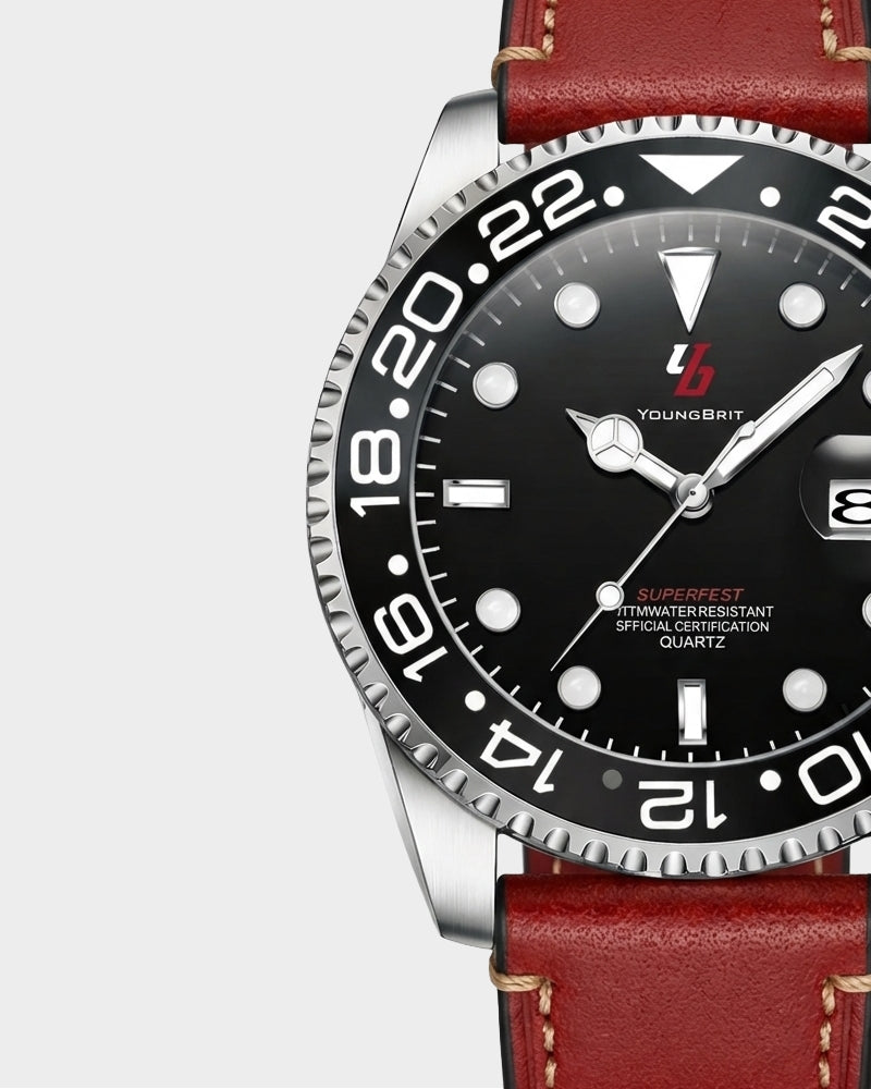 YOUNGBRIT® WINDSOR - LEATHER/RED