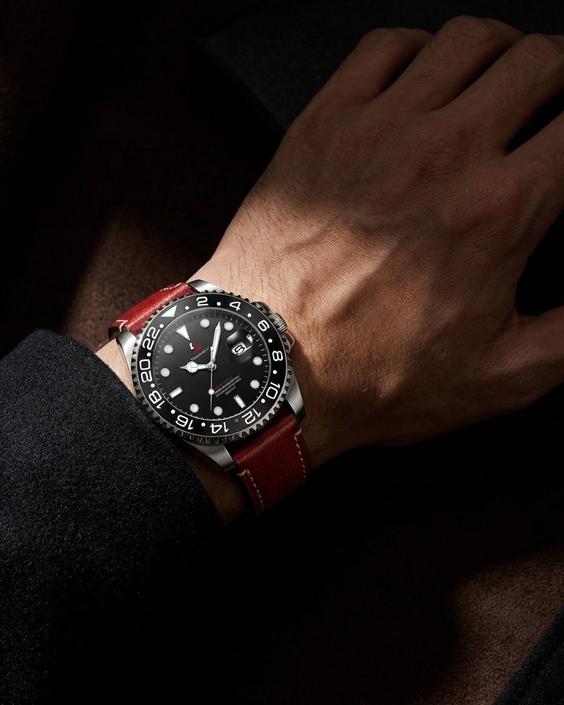 YOUNGBRIT® WINDSOR - LEATHER/RED