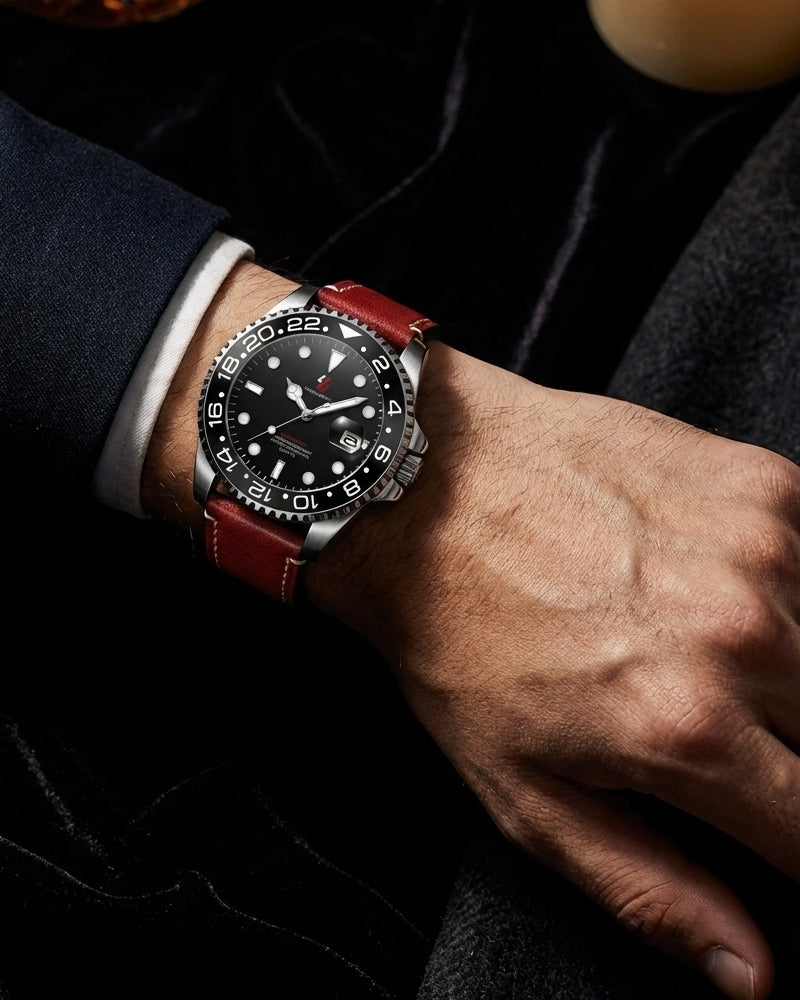 YOUNGBRIT® WINDSOR - LEATHER/RED