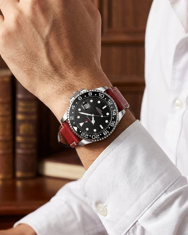 YOUNGBRIT® WINDSOR - LEATHER/RED