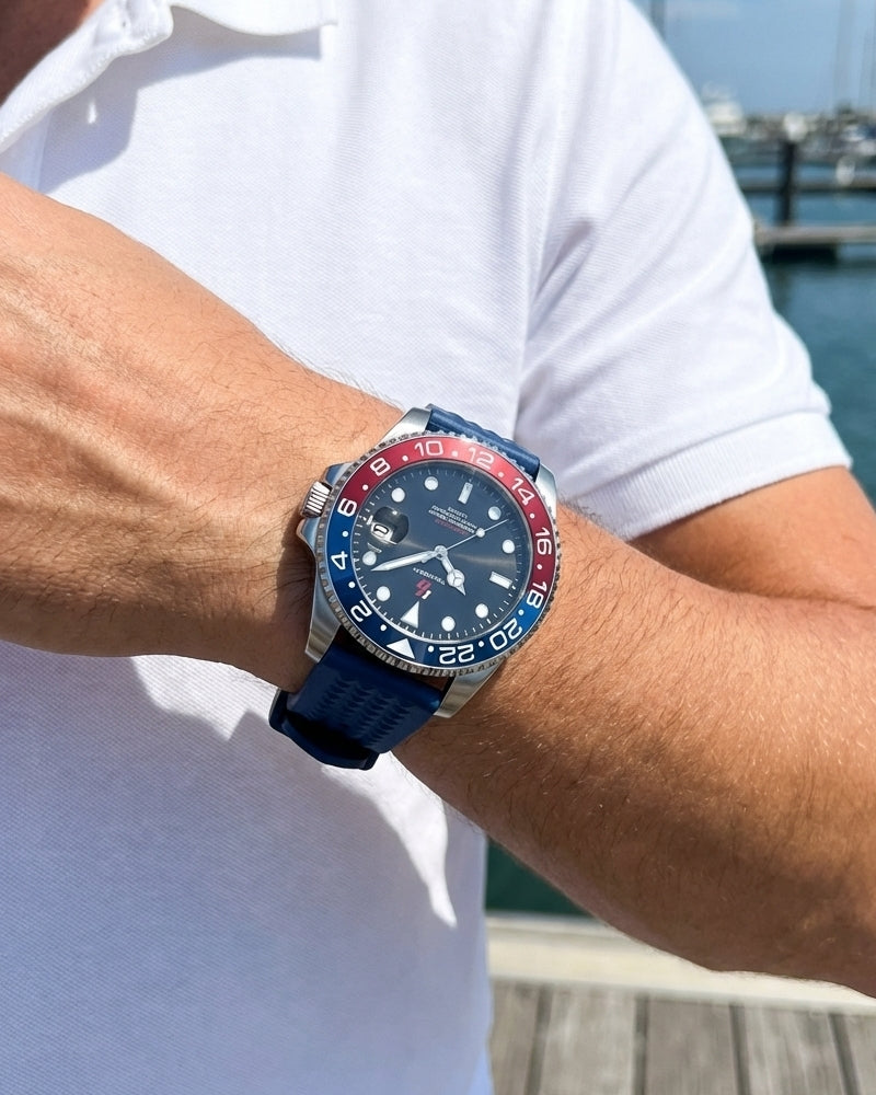 YOUNGBRIT® WINDSOR - RUBBER BLUE/RED