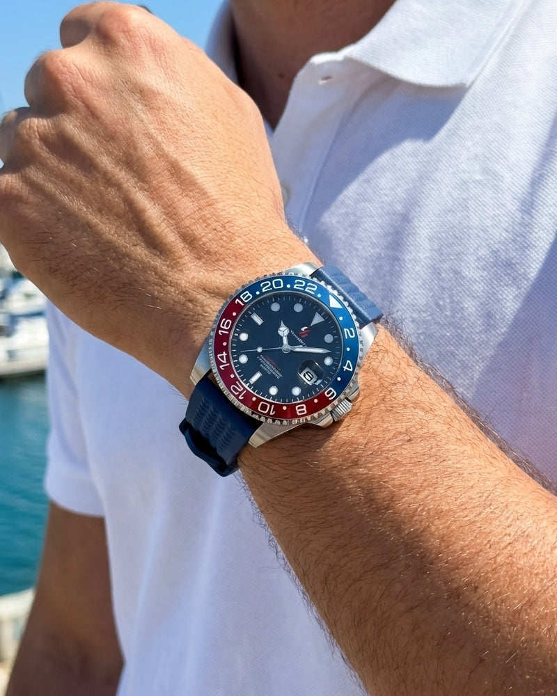 YOUNGBRIT® WINDSOR - RUBBER BLUE/RED