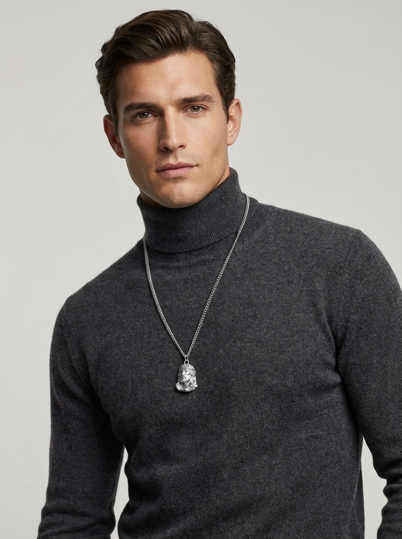 YOUNGBRIT® CANTERBURY CHRISTUS NECKLACE- SILVER