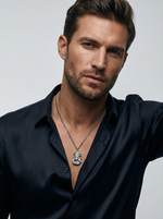 Load image into Gallery viewer, YOUNGBRIT® CANTERBURY CHRISTUS NECKLACE- SILVER