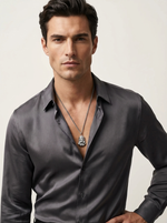 Load image into Gallery viewer, YOUNGBRIT® CANTERBURY CHRISTUS NECKLACE- SILVER