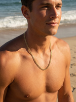 Load image into Gallery viewer, YOUNGBRIT® PICCADILLY CUBAN NECKLACE 3MM- 18K GOLD