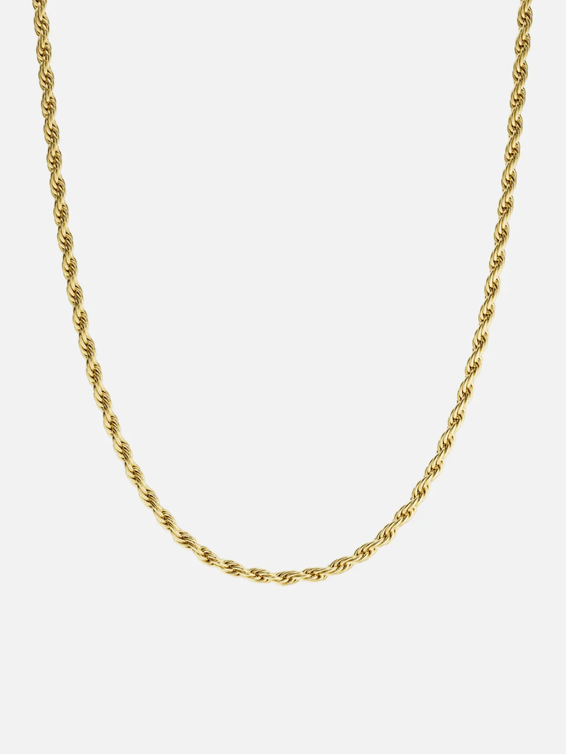 YOUNGBRIT® TRAFALGAR ROPE NECKLACE- 18K GOLD