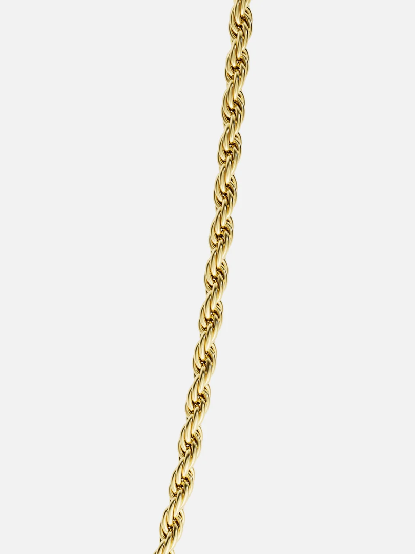 YOUNGBRIT® TRAFALGAR ROPE NECKLACE- 18K GOLD