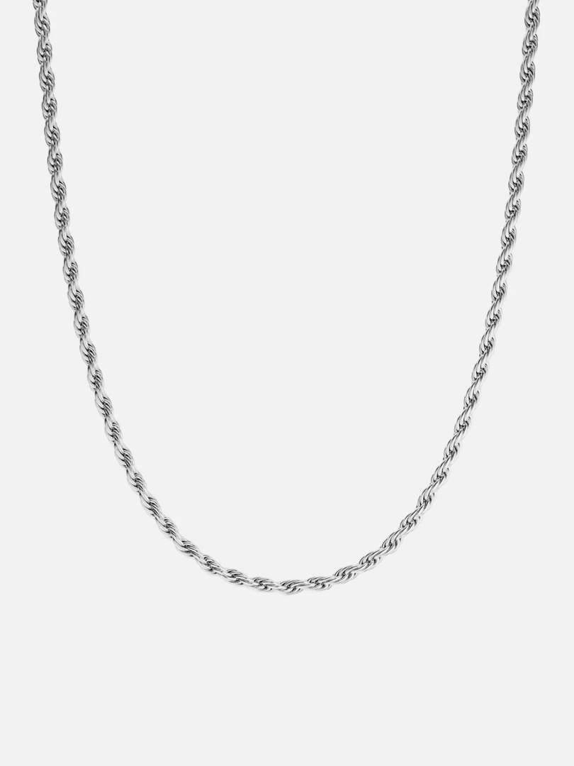YOUNGBRIT® TRAFALGAR ROPE NECKLACE- SILVER
