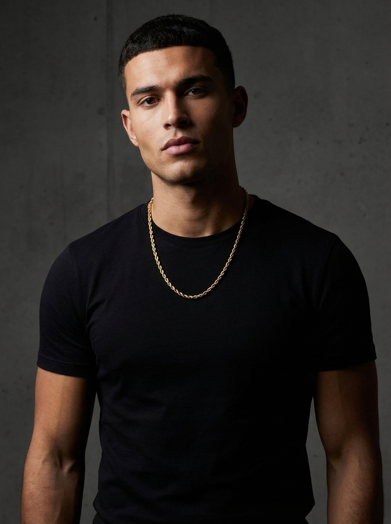 YOUNGBRIT® TRAFALGAR ROPE NECKLACE- 18K GOLD