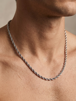 Load image into Gallery viewer, YOUNGBRIT® TRAFALGAR ROPE NECKLACE- SILVER
