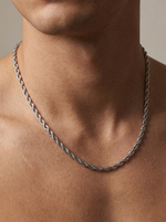 Load image into Gallery viewer, YOUNGBRIT® TRAFALGAR ROPE NECKLACE- SILVER
