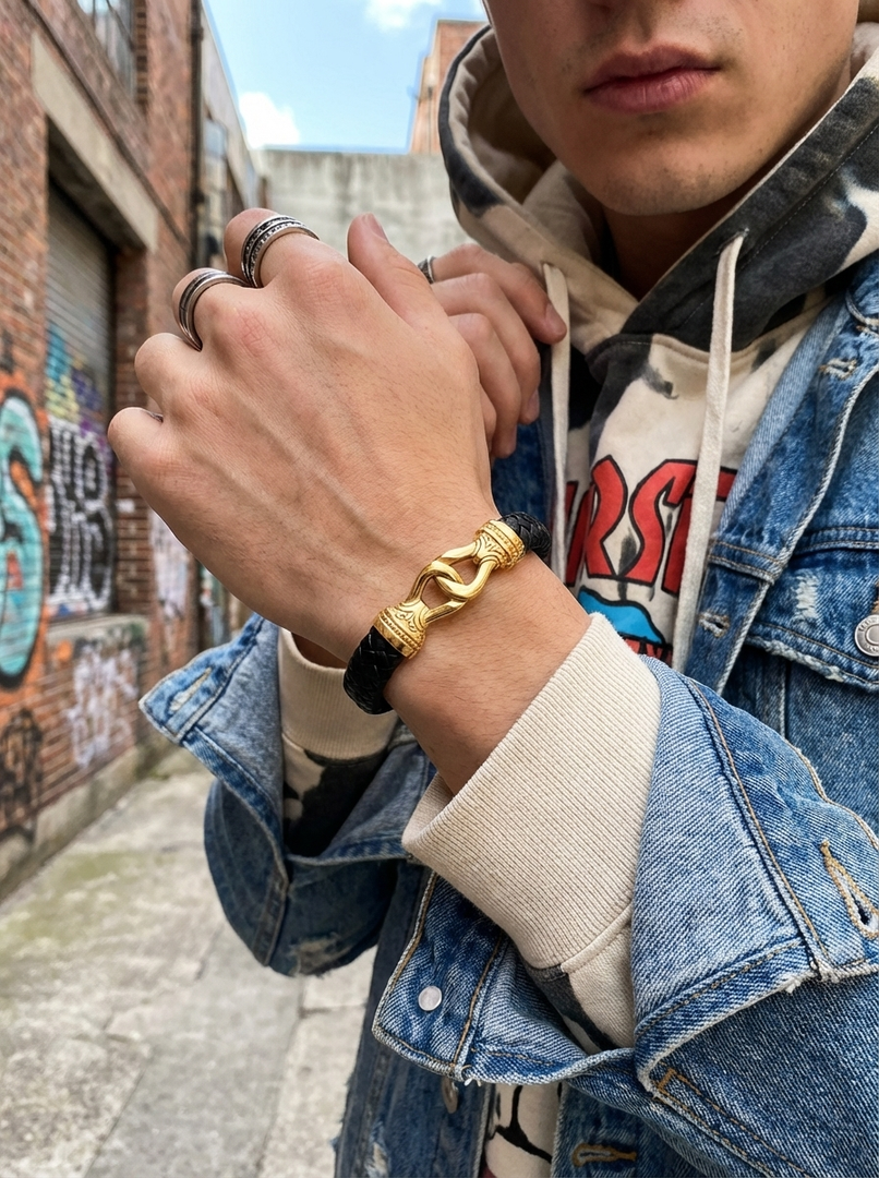 YOUNGBRIT® ST PAUL’S ANCHOR BRACELET- 18K GOLD