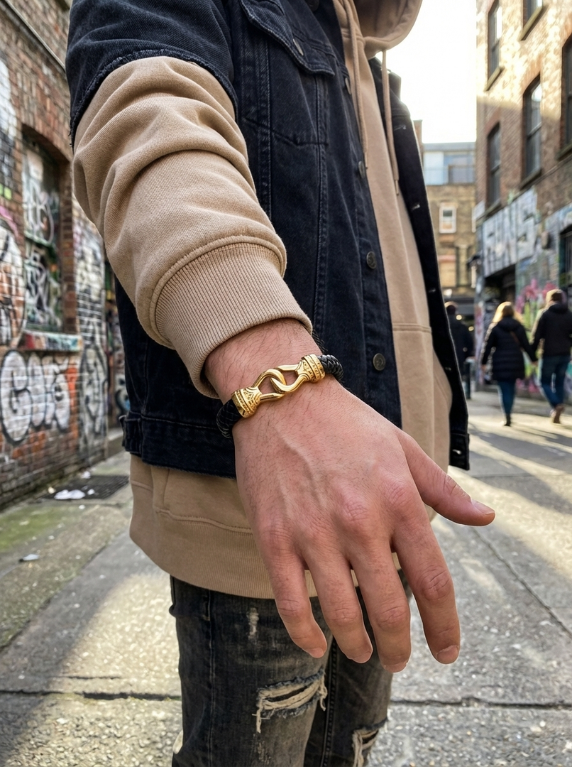 YOUNGBRIT® ST PAUL’S ANCHOR BRACELET- 18K GOLD