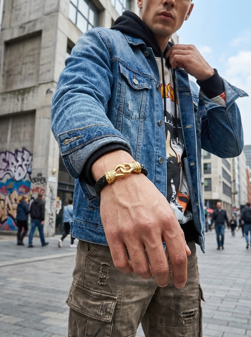 YOUNGBRIT® ST PAUL’S ANCHOR BRACELET- 18K GOLD