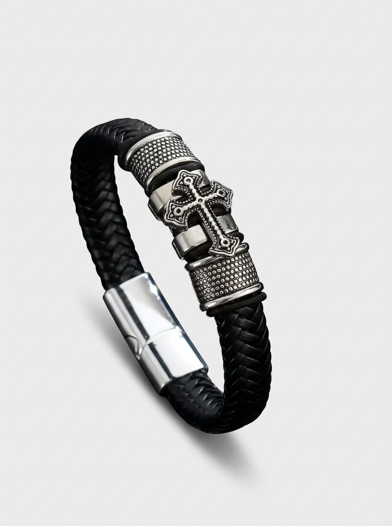 YOUNGBRIT® ST PAUL’S CROSS BRACELET- SILVER