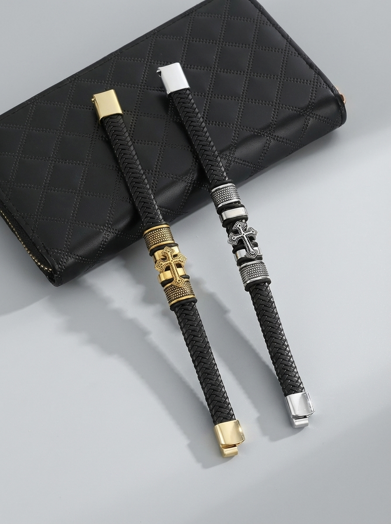 YOUNGBRIT® ST PAUL’S CROSS BRACELET- SILVER