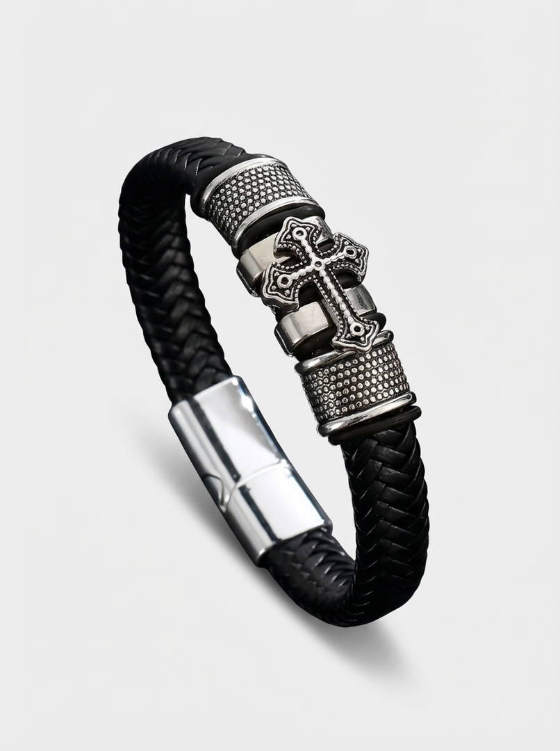 YOUNGBRIT® ST PAUL’S CROSS BRACELET- SILVER