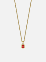 Load image into Gallery viewer, YOUNGBRIT® WESTMINSTER GEMSTONE NECKLACE- 18K GOLD/RED
