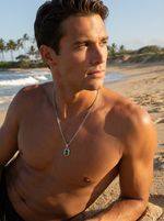 Load image into Gallery viewer, YOUNGBRIT® WESTMINSTER GEMSTONE NECKLACE- SILVER/GREEN