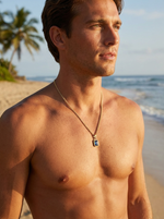 Load image into Gallery viewer, YOUNGBRIT® WESTMINSTER GEMSTONE NECKLACE- 18K GOLD/BLUE