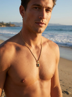 Load image into Gallery viewer, YOUNGBRIT® WESTMINSTER GEMSTONE NECKLACE- 18K GOLD/BLACK